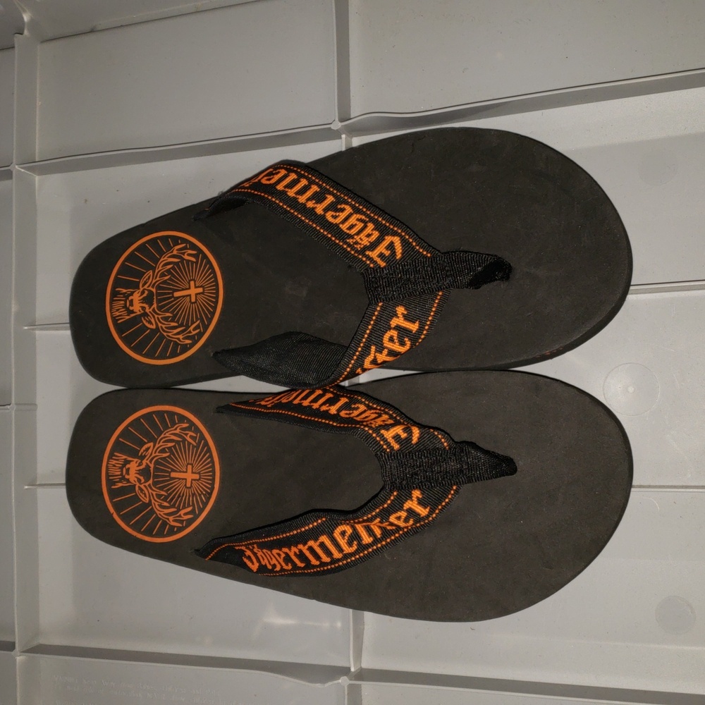 Jagermeister Flip Flop Orange Black Lightweight